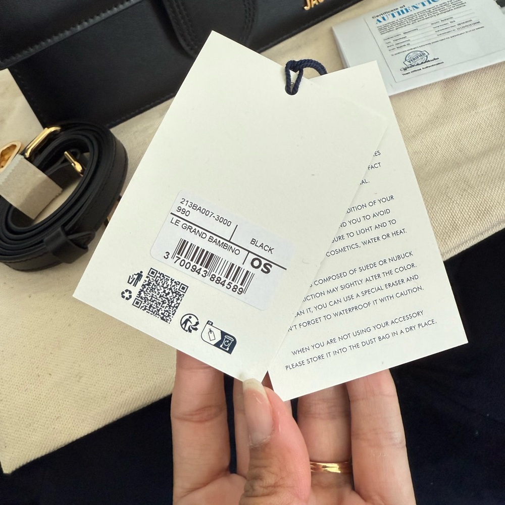 SOLD!!! Jacquemus Black Leather Le Grand Bambino - Picture 4 of 8